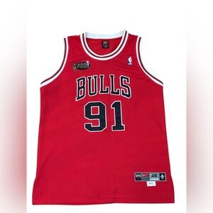 VTG 90s Dennis Rodman #91 Chicago Bulls Finals Nike Jersey size 48 large med XL